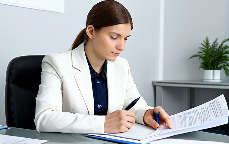 Ethical Dilemma in a Modern Office**

"A professional social worker, fully clothed in modest professional attire, thoughtfully reviewing documents at a clean desk in a bright, modern office. She is holding a pen and appears to be considering a complex case. Natural pose, perfect anatomy, correct proportions. Safe for work, appropriate content, high quality, ethical decision-making concept, well-formed hands, proper finger count."

**